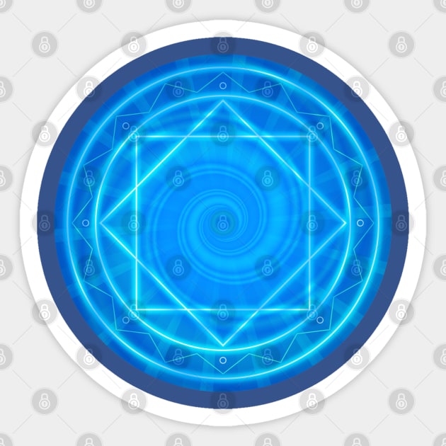 CIRCLE of POWER, blue Sticker by Slanapotam